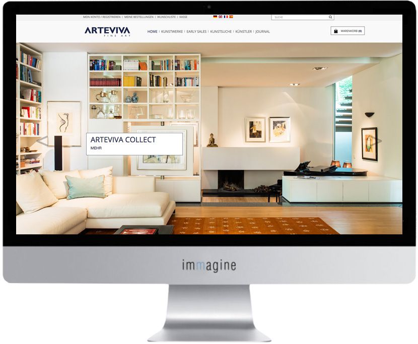 Onlineshop für Arteviva - Immagine Webagentur München