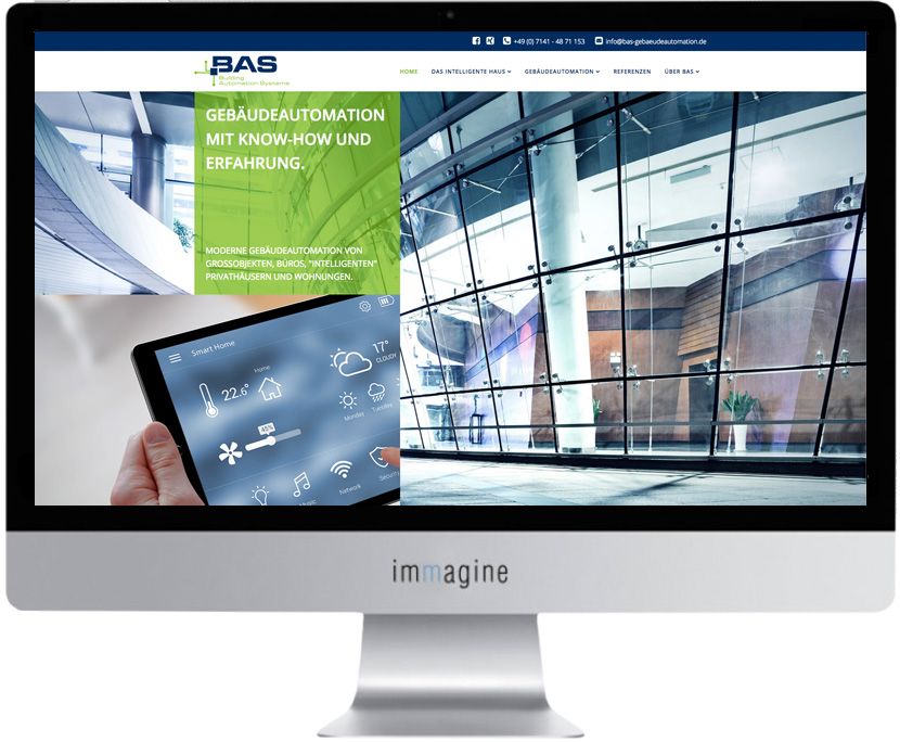 Website für BAS Gebäudeautomation - Immagine Webagentur München