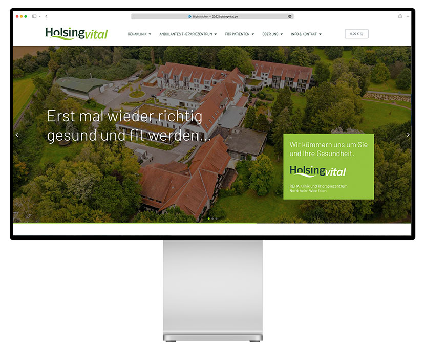 Website für HolsingVital GmbH im Aufbau
