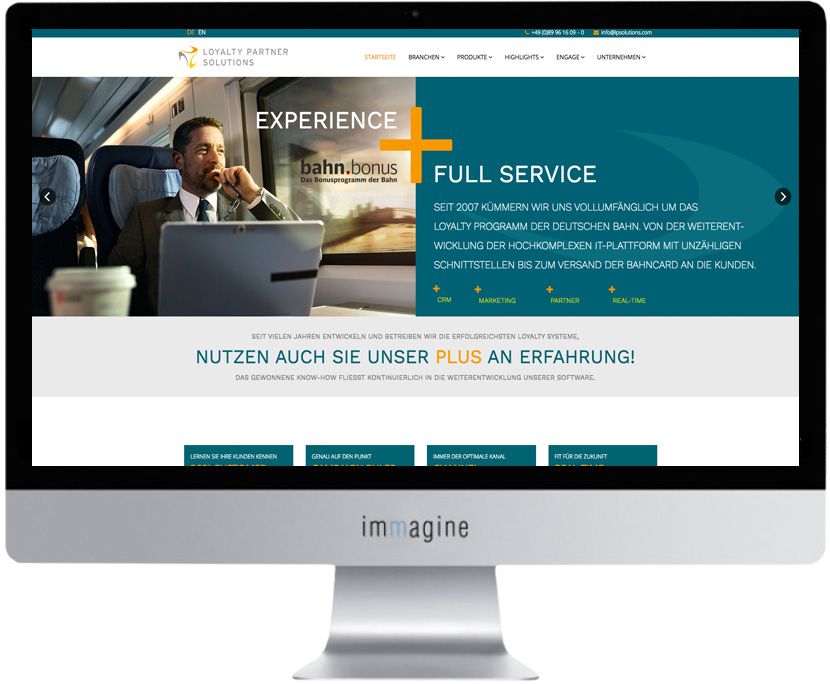 Website für Loyalty Partners - Immagine Webagentur München