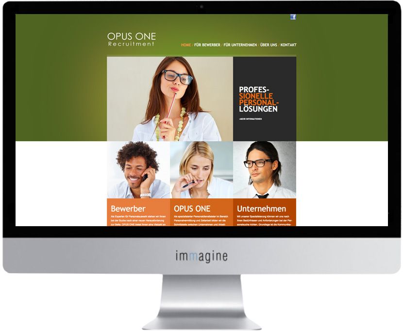 Website für Opus One - Immagine Webagentur München