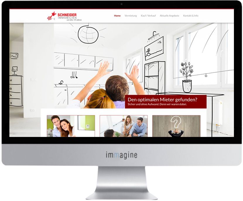Website für Schneider Immobilien - Immagine Webagentur München