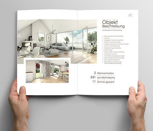 Immobilienfolder Lebensraum Konzept - Immagine Werbeagentur München